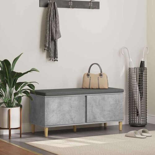  Klupa za hodnik s jastukom Betonski sivi 60 x 38 x 46 cm Cijene