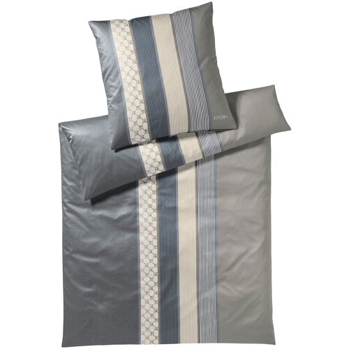 Joop! posteljnina cornflower stripes 200/200 cm mako saten antracit, siva Slike