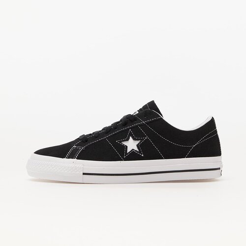 Converse Cons One Star Pro Suede Black/ Black/ White Cene