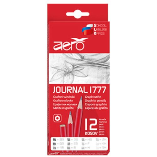 Olovka grafitna Aero journal 12 kom (8B-6B-4B-3B-2B-B-HB-F-H-2H-4H-5H) Cijene