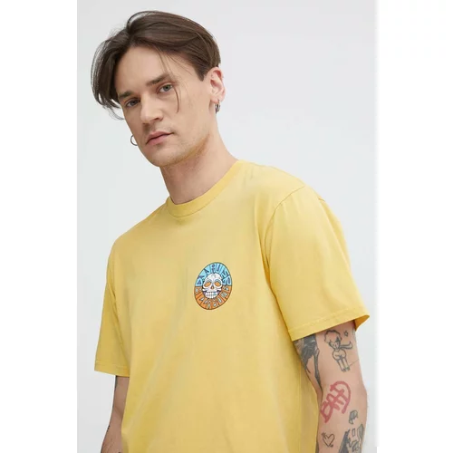 Billabong Bombažna kratka majica moška, rumena barva, ABYZT02233