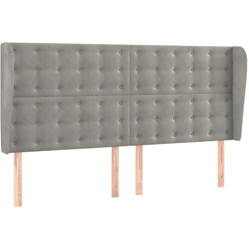 Maison Chic vzglavna omarica - nočna omarica - posteljna omarica z ušesi svetlo sivo 163x23x118/128 cm žamet, (21708811) Cene