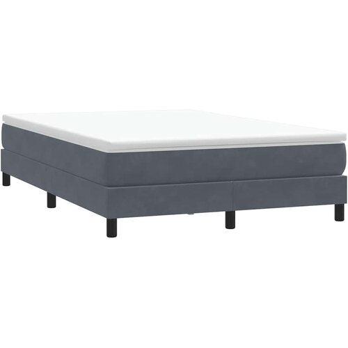 Box Spring krevet bez madraca tamno sivi 140x210 cm samt Slike