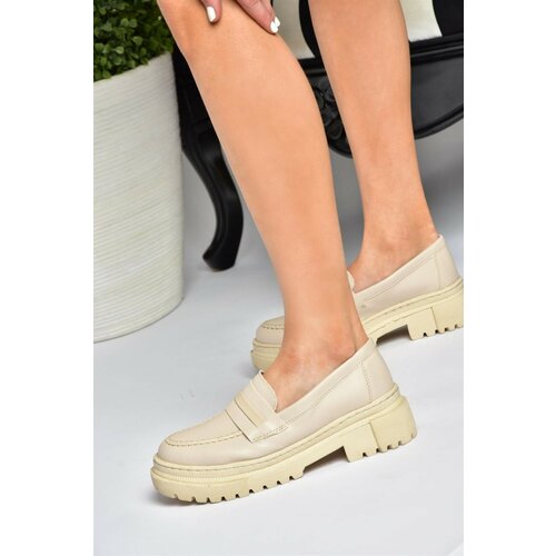 Fox Shoes P6520345009 Beige Thick Soled Women's Casual Shoes P652034500 Slike