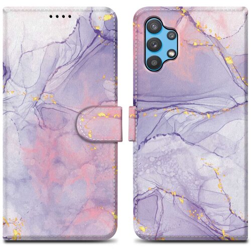 Cadorabo Ohi&scaron;je, združljiv s Samsungom - Design Pink Purple Marmor &scaron;t. 5 - Za&scaron;čitni pokrov z magnetnim zapiranjem, funkcijo stojala in režo za kartico, (20695012) Cene
