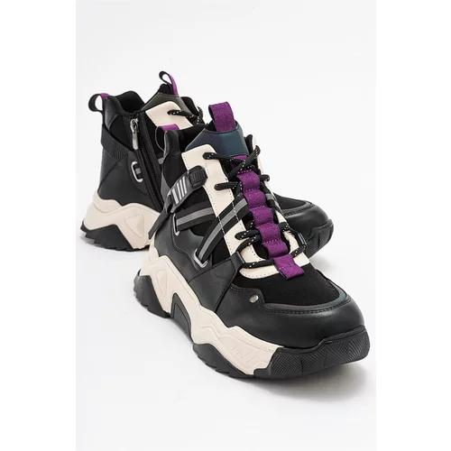 LuviShoes CLARA Black Purple Women's Sports Boots