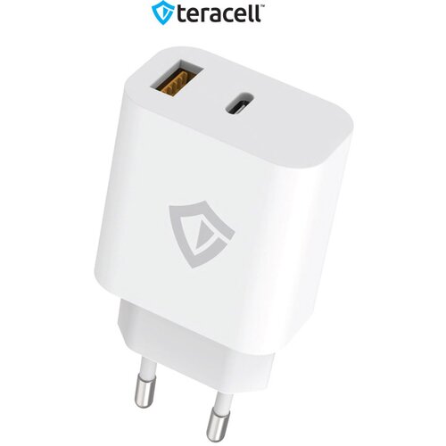 Teracell Kućni punjač Evolution TC-15GP, QC 3.0, PD 3.0, 20W sa PD iPhone Lightning kablom, Beli, 1.2m Cene