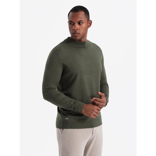 Ombre Knitted men's RELAXED FIT sweater with patterns - navy blue Cene