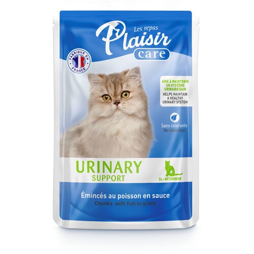 PLASIR vlažna hrana za mačke care urinary support riba u sosu 85g Slike