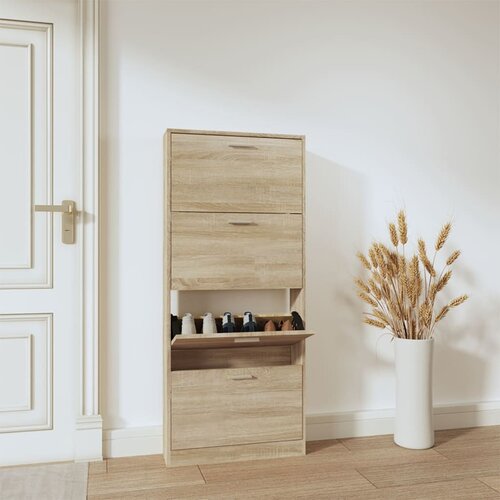 The Living Store Omarica za čevlje hrast 59x17x150 cm inženirski les - Omarica Za Čevlje, (21433884) Slike