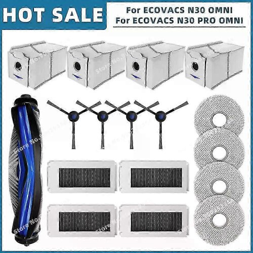 INORCO Velja za primerno za ECOVACS DEBOT N30 OMNI / N30 PRO OMNI Rezervni deli Dodatki Glavna stranska krtaa Hepa Filter Mop Pad Vreka za prah, (21984263) Slike