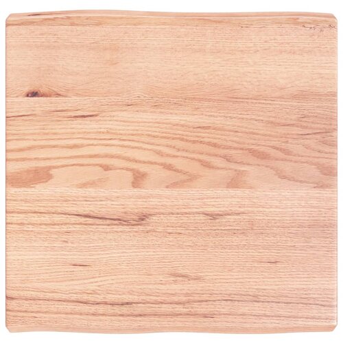 vidaXL Mizna plošča svetlo rjava 60x60x6 cm obdelana trdna hrastovina Cene