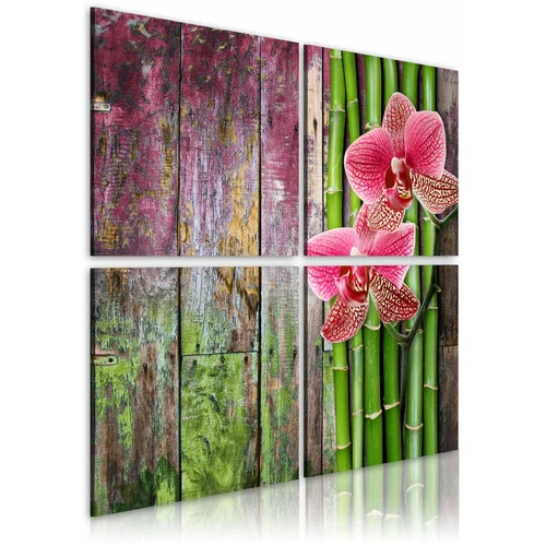  Slika - Bamboo and orchid 90x90