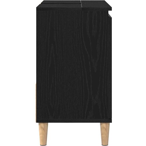  Kupaonski ormar Crni hrast 65 x 33 x 60 cm Konstruirano drvo Slike