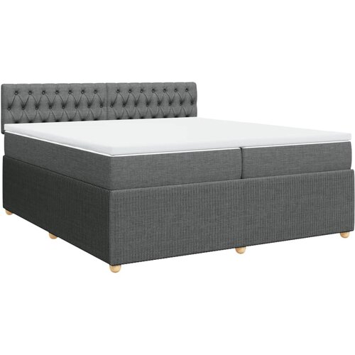 Maison Chic Box spring postelja - Vzmetna postelja z vzmetnico temno siva 200x200 cm blago SL11736, (21902764) Cene
