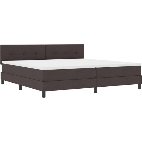 VidaXL Postelja boxspring z vzmetnico Temno rjava 200 x 200 cm blago, (5000126957) Slike