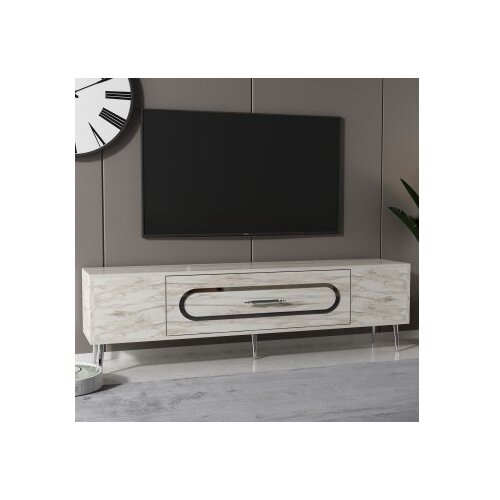 Hanah home tv polica Dekop3 ephesus marble silver Cene