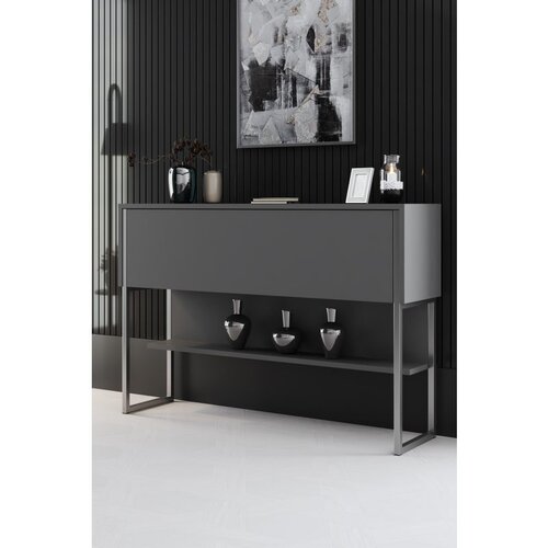 Hanah home komoda luxe - silver, anthracite silveranthracite dresser Cene
