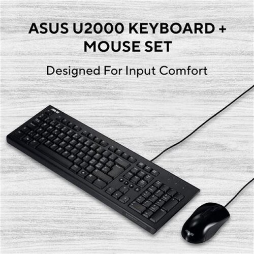 Asus tastatura i miš U2000 - crna Slike