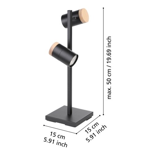 Eglo 390069 - LED stona lampa CARTAGENA 2xGU10/4,5W/230V 3000K Slike