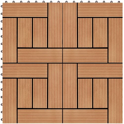 vidaXL Talne plošče 11 kosov WPC 30x30 cm 1 m² barva tikovine, (21143922) Cene