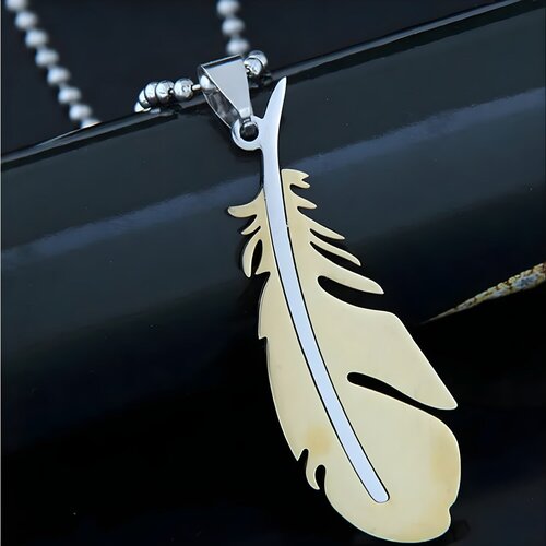 Ogrlica SI-34159 Feather - Zlatna KP34159 Slike