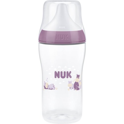 Nuk Perfect Match Hippo steklenička 0m+ 260 ml Slike