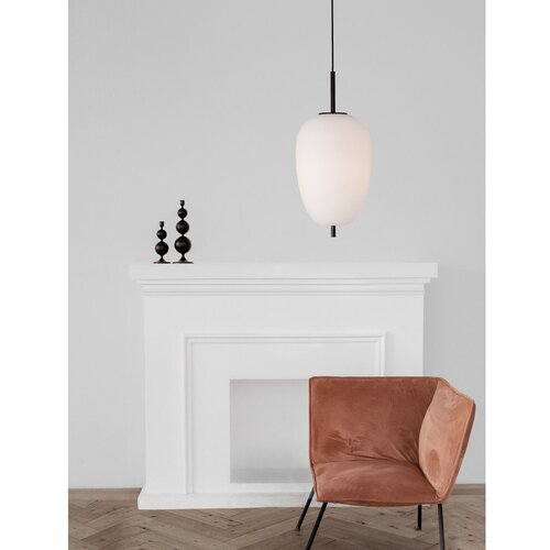 Nova Luce Bela/črna steklena viseča svetilka &amp;oslash; 27 cm Lato &amp;ndash; Slike