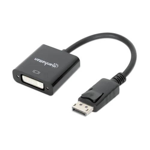 Manhattan DisplayPort Adapter [1x Muški konektor DisplayPort - 1x Ženski konektor DVI, 24 + 1 pol] Crna