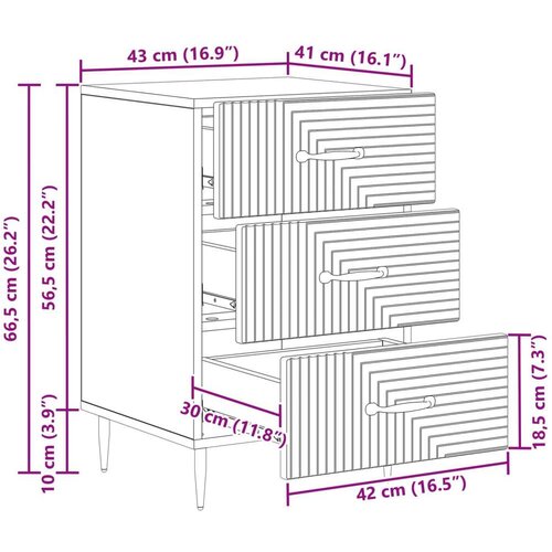  Noćni ormar s ladicama Bijela visokog sjaja 43 x 41 x 66 5 cm - Bijela visokog sjaja Slike