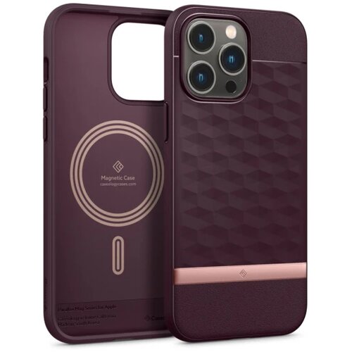 Caseology PARALLAX MAG MAGSAFE maska za IPHONE 14 PRO MAX BURGUNDY Slike