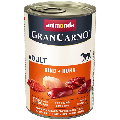 Animonda Ekonomično pakiranje GranCarno Original Adult 24 x 400 g - Govedina i piletina