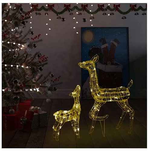  Božična dekoracija družina jelenov 160 toplo belih LED lučk