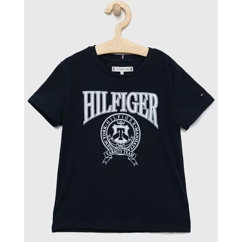 Tommy Hilfiger Otroška kratka majica mornarsko modra barva