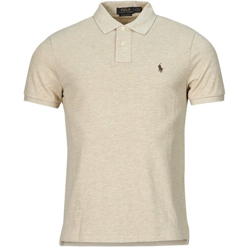 Polo Ralph Lauren POLO COUPE DROITE EN COTON BASIC MESH Bež Slike