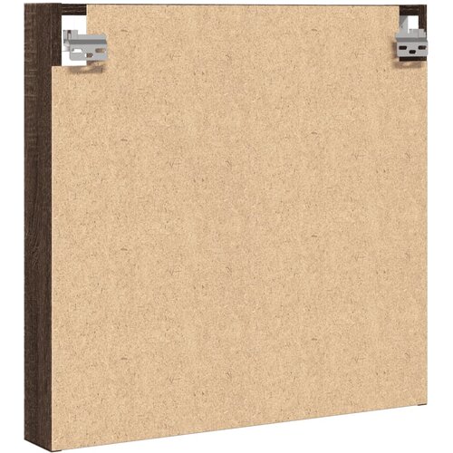  Vitrina boja smeđeg hrasta 60x8,5x58 cm od konstruiranog drva Slike