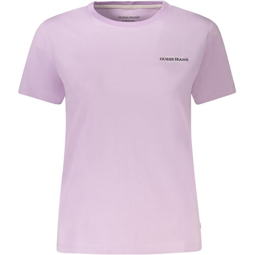 Guess Jeans WOMEN'S SHORT SLEEVE T-SHIRT PURPLE Cene
