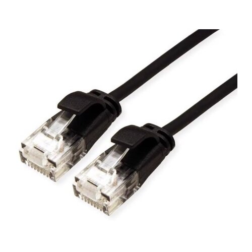Secomp Roline UTP Data Center PatchCord, SLIM, Cat6A/Cl.EA, LSOH, black, 0.15m ( 5404 ) Cene