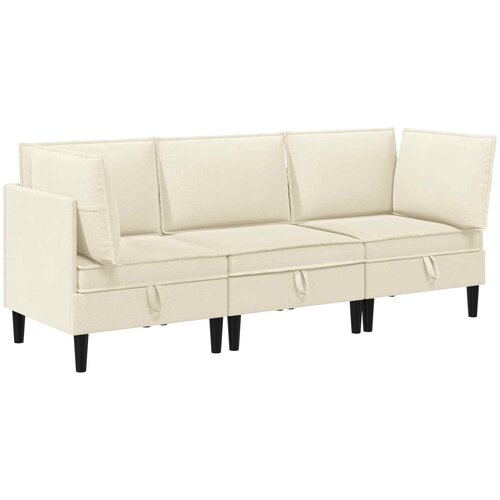  Set namještaja za dnevni boravak 3 pcs Krem Tkanina Cene