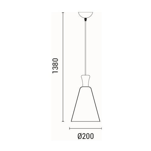  Visilica na sajli SIMPLO 1xE27/15W/230V žute boje, prečnika 20 cm Slike
