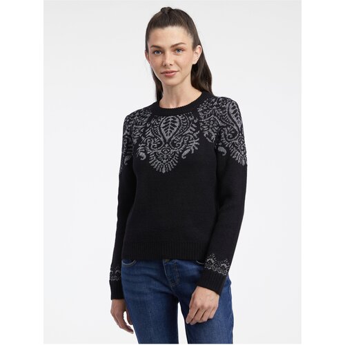 Orsay Black Women's Patterned Sweater - Women's Cijene