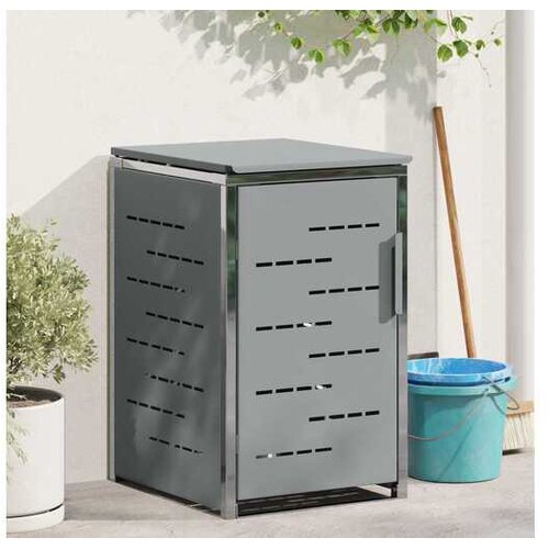 vidaXL lopa za smetnjak, 240 L, 77.5x69x112.5 cm, siva Cene