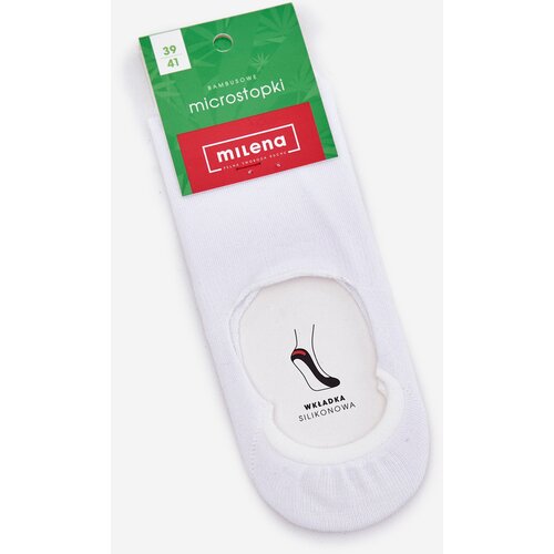 Milena Women's microstop socks bamboo white Cene