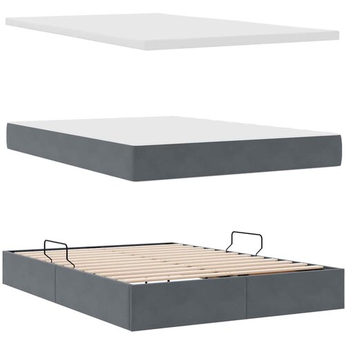  s od storage s madracem Tamno siva 140 x 200 cm Bar&amp;scaron;un Slike