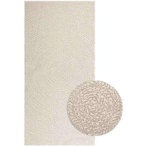 Rug "ZIZUR" Cream 100x200 cm Juta videz Notranje in zunanje Cene