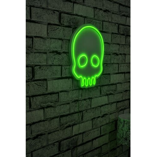 Wallity Dekorativna LED rasveta Skull, 28x35x2cm, Zelena Cene