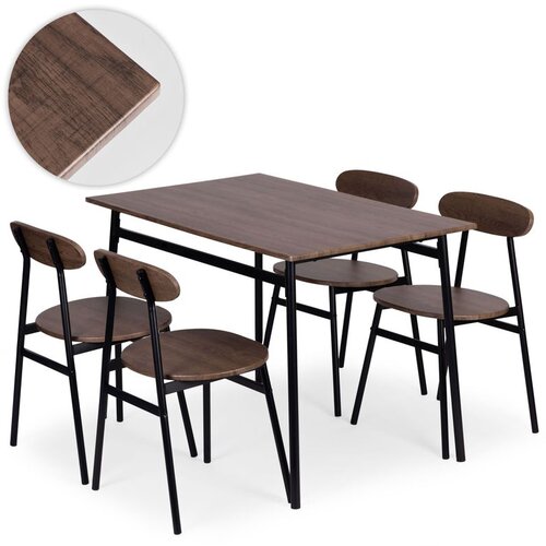  Set namje&amp;scaron;taja za blagovaonicu Stol + 4 stolice OSLO ModernHome Slike
