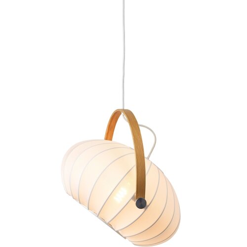 Halo Design 746347 - Visilica na sajli DC 1xE27/40W/230V, &amp;Oslash; 40 cm, bela/hrast Slike