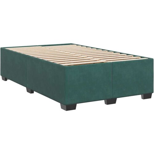VidaXL Box spring krevet s madracem tamnozeleni 120x200 cm bar&amp;scaron;unasti Slike
