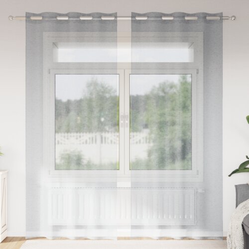 vidaXL Zavjese sa zavjesama 2 pcs Tamnosiva 140 x 245 cm Poliester Cijene